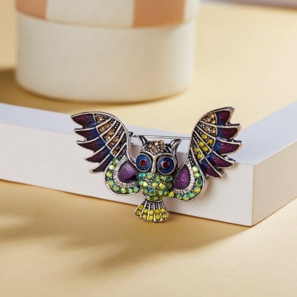 Colorful Owl Brooch - Picture 2 of 5